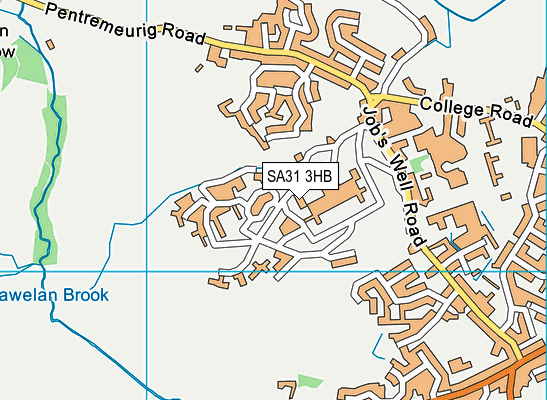 SA31 3HB map - OS VectorMap District (Ordnance Survey)