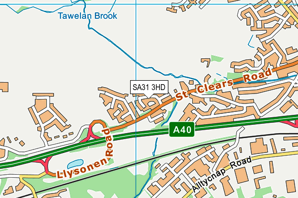 SA31 3HD map - OS VectorMap District (Ordnance Survey)