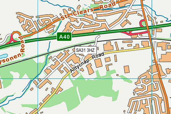 SA31 3HZ map - OS VectorMap District (Ordnance Survey)