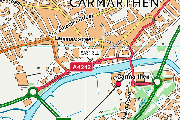 SA31 3LL map - OS VectorMap District (Ordnance Survey)