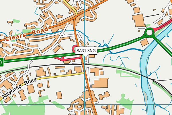 SA31 3NG map - OS VectorMap District (Ordnance Survey)