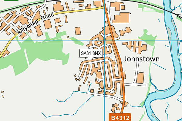SA31 3NX map - OS VectorMap District (Ordnance Survey)