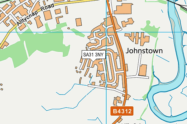 SA31 3NY map - OS VectorMap District (Ordnance Survey)