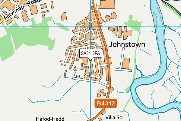 SA31 3PA map - OS VectorMap District (Ordnance Survey)