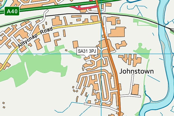 SA31 3PJ map - OS VectorMap District (Ordnance Survey)