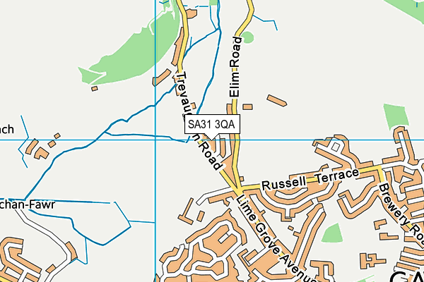 SA31 3QA map - OS VectorMap District (Ordnance Survey)