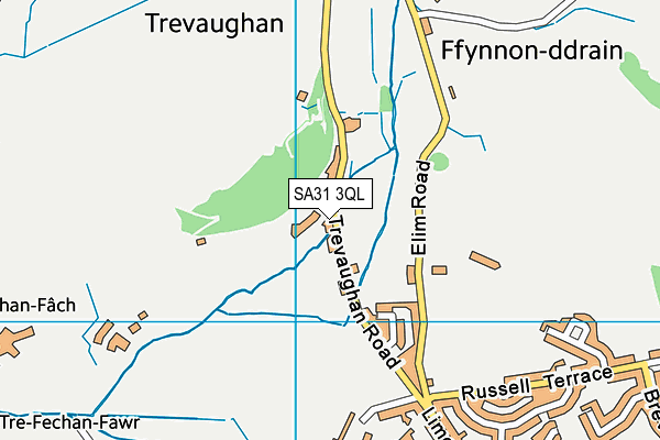 SA31 3QL map - OS VectorMap District (Ordnance Survey)