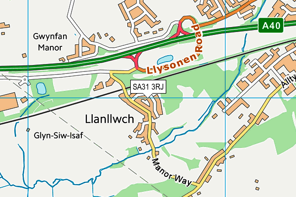 SA31 3RJ map - OS VectorMap District (Ordnance Survey)