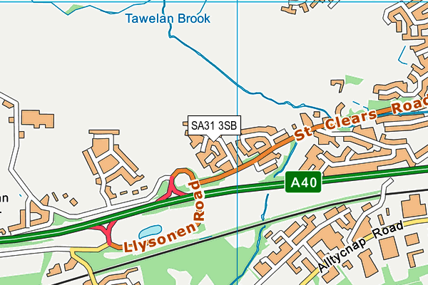 SA31 3SB map - OS VectorMap District (Ordnance Survey)