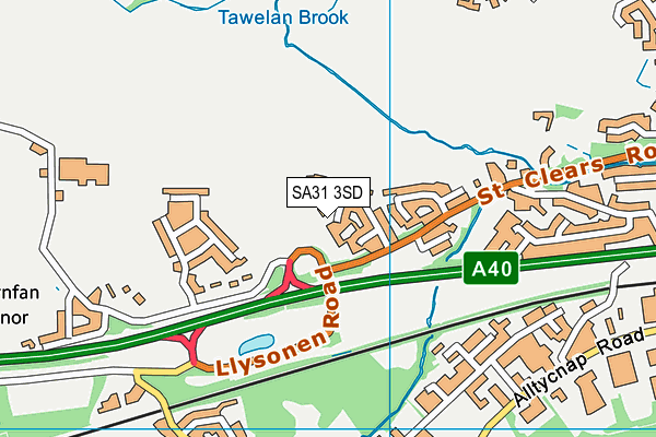 SA31 3SD map - OS VectorMap District (Ordnance Survey)