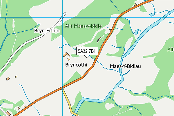 SA32 7BH map - OS VectorMap District (Ordnance Survey)