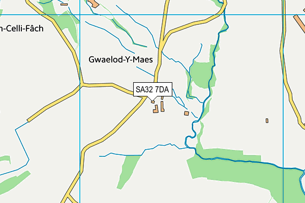 SA32 7DA map - OS VectorMap District (Ordnance Survey)