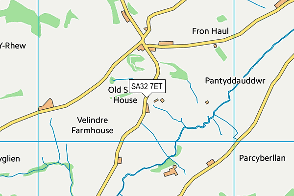 SA32 7ET map - OS VectorMap District (Ordnance Survey)