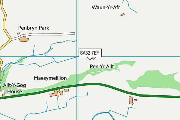 SA32 7EY map - OS VectorMap District (Ordnance Survey)