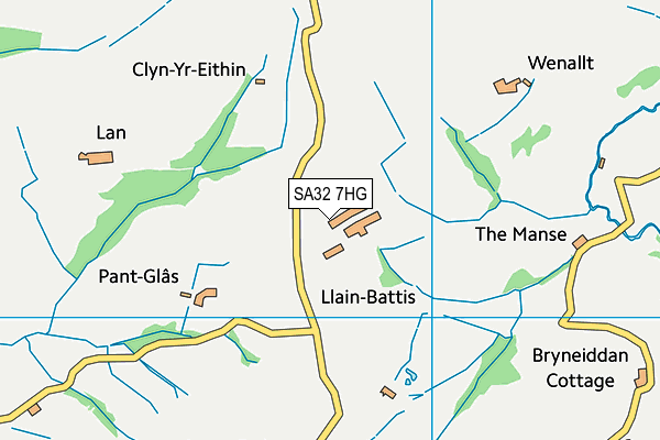 SA32 7HG map - OS VectorMap District (Ordnance Survey)