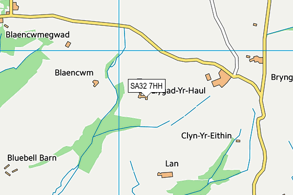 SA32 7HH map - OS VectorMap District (Ordnance Survey)