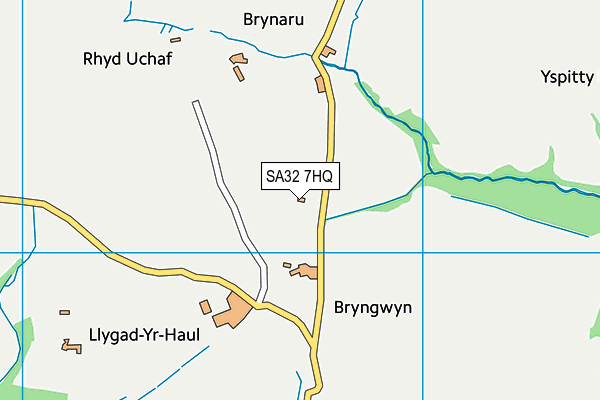 SA32 7HQ map - OS VectorMap District (Ordnance Survey)