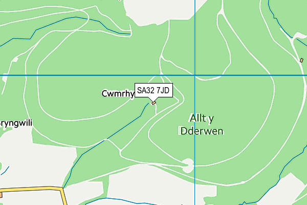 SA32 7JD map - OS VectorMap District (Ordnance Survey)