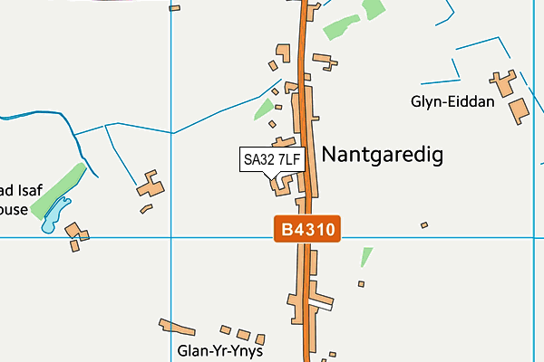 SA32 7LF map - OS VectorMap District (Ordnance Survey)