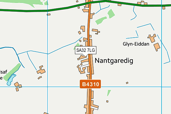 Y.G. Nantgaredig map (SA32 7LG) - OS VectorMap District (Ordnance Survey)