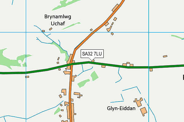 SA32 7LU map - OS VectorMap District (Ordnance Survey)