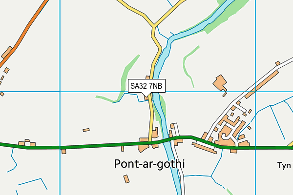 SA32 7NB map - OS VectorMap District (Ordnance Survey)