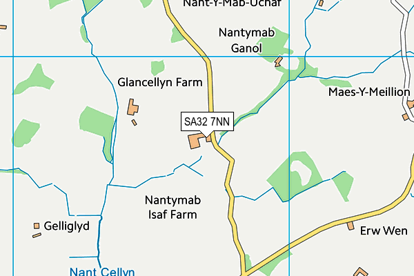 SA32 7NN map - OS VectorMap District (Ordnance Survey)