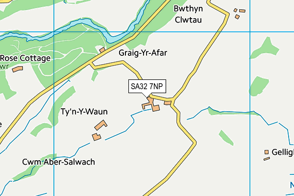 SA32 7NP map - OS VectorMap District (Ordnance Survey)
