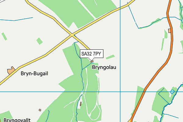 SA32 7PY map - OS VectorMap District (Ordnance Survey)
