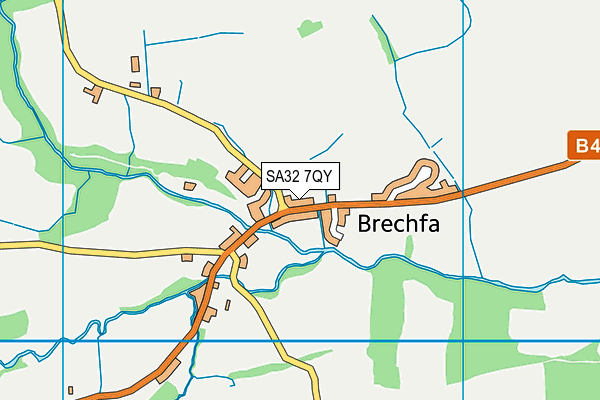 SA32 7QY map - OS VectorMap District (Ordnance Survey)