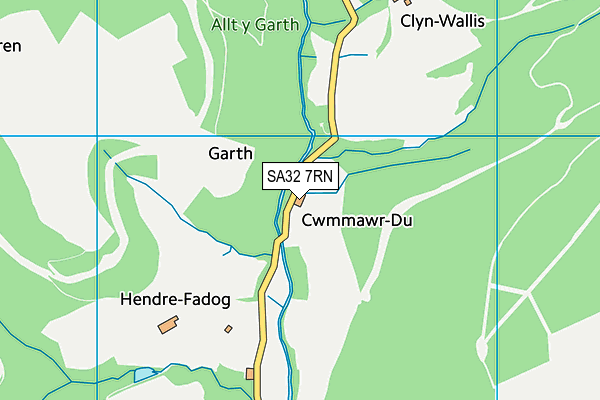 SA32 7RN map - OS VectorMap District (Ordnance Survey)