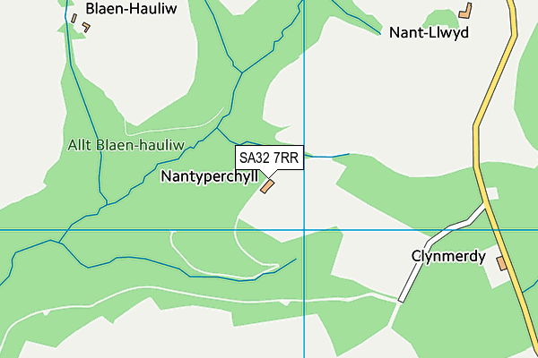 SA32 7RR map - OS VectorMap District (Ordnance Survey)
