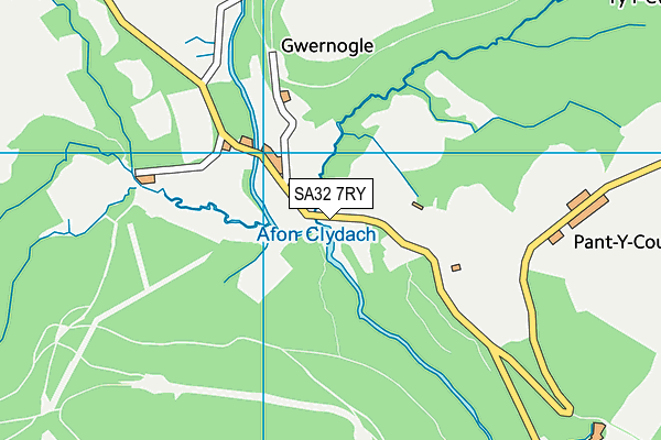 SA32 7RY map - OS VectorMap District (Ordnance Survey)