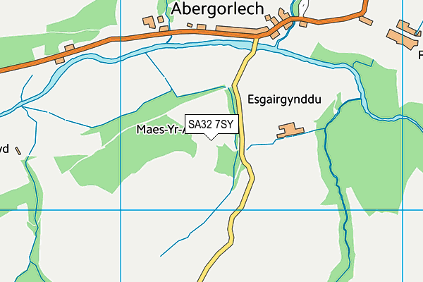 SA32 7SY map - OS VectorMap District (Ordnance Survey)