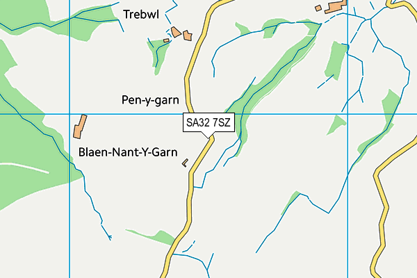 SA32 7SZ map - OS VectorMap District (Ordnance Survey)