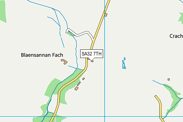 SA32 7TH map - OS VectorMap District (Ordnance Survey)
