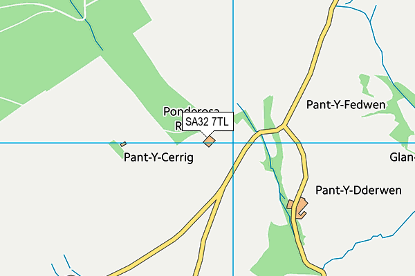 SA32 7TL map - OS VectorMap District (Ordnance Survey)