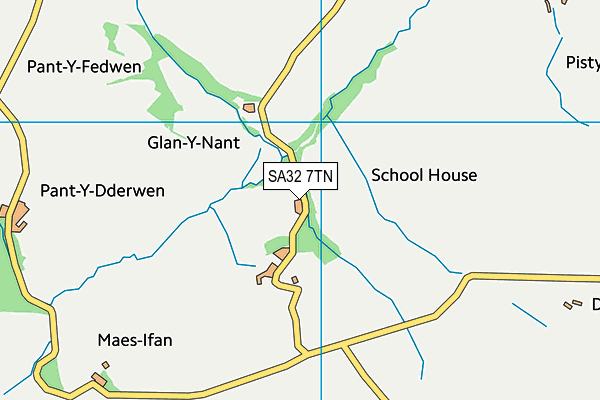 SA32 7TN map - OS VectorMap District (Ordnance Survey)