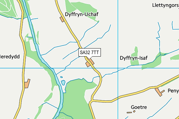 SA32 7TT map - OS VectorMap District (Ordnance Survey)