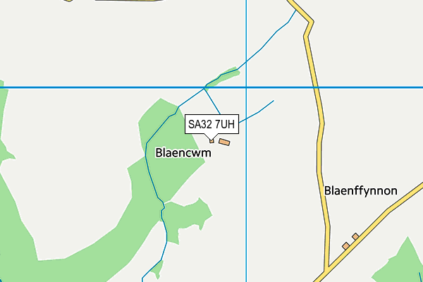 SA32 7UH map - OS VectorMap District (Ordnance Survey)