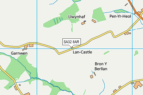 SA32 8AR map - OS VectorMap District (Ordnance Survey)