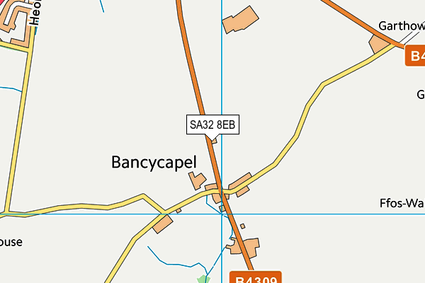 SA32 8EB map - OS VectorMap District (Ordnance Survey)