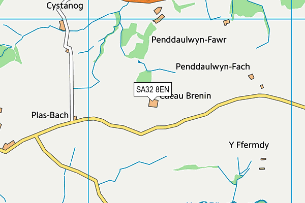 SA32 8EN map - OS VectorMap District (Ordnance Survey)