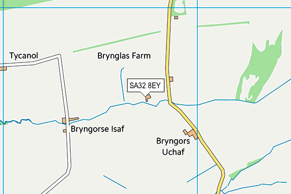 SA32 8EY map - OS VectorMap District (Ordnance Survey)