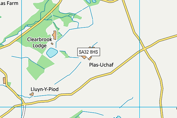 SA32 8HS map - OS VectorMap District (Ordnance Survey)