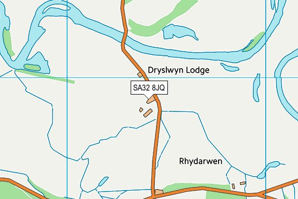 SA32 8JQ map - OS VectorMap District (Ordnance Survey)