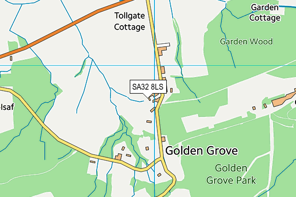 SA32 8LS map - OS VectorMap District (Ordnance Survey)