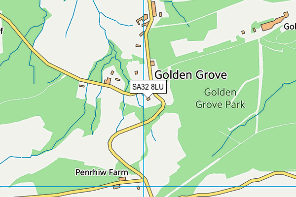 SA32 8LU map - OS VectorMap District (Ordnance Survey)