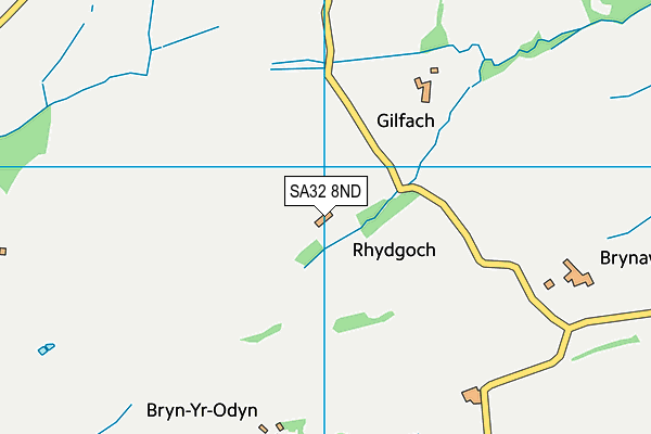 SA32 8ND map - OS VectorMap District (Ordnance Survey)