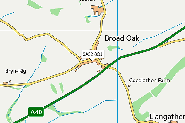 SA32 8QJ map - OS VectorMap District (Ordnance Survey)